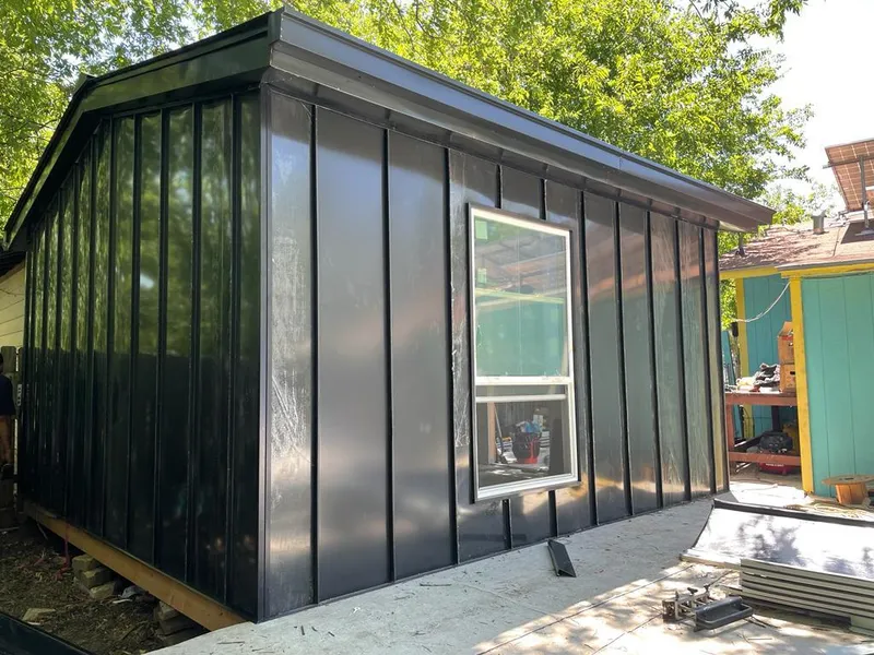 Black standing seam metal wall panels for Metal Roof Installation in Leesburg